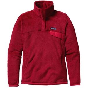 Patagonia Women's M Re-Tool Snap-T® Pullover Red Sherpa Pullover Outdoor
